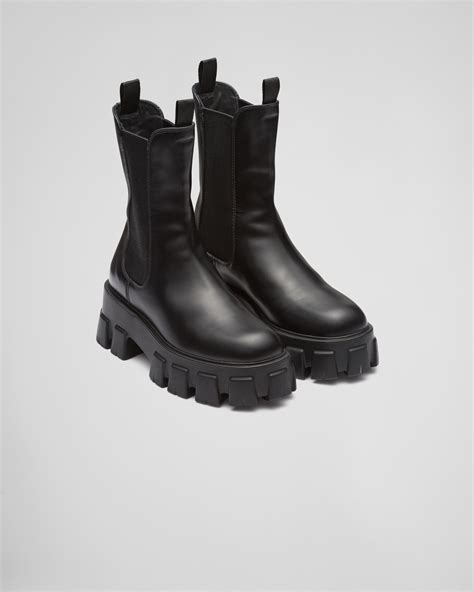 leather boots prada